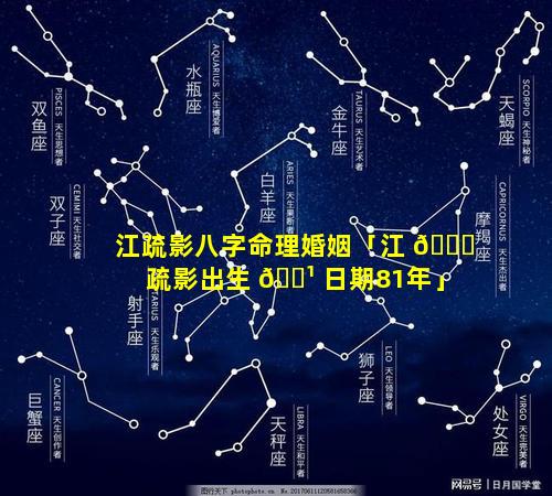 江疏影八字命理婚姻「江 💐 疏影出生 🌹 日期81年」